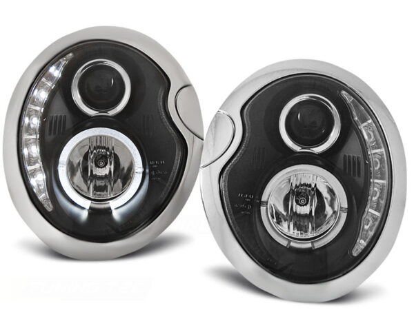 Frontlykter BMW MINI (Cooper) 05.01-10.06 Daylight Svart – bilde 2 av 2