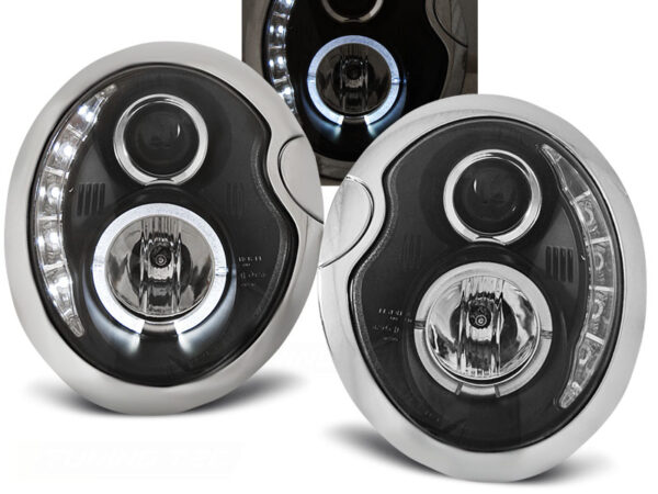 Frontlykter BMW MINI (Cooper) 05.01-10.06 Daylight Svart – bilde 1 av 2