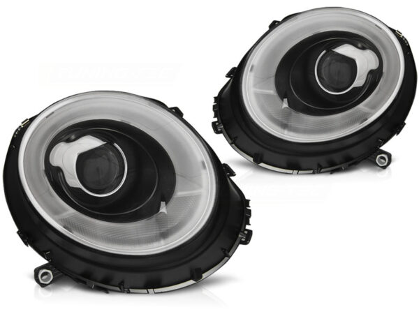 Frontlykter BMW MINI (Cooper) 06-14 Tube Lightl Svart – bilde 2 av 2