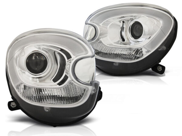 Frontlykter BMW MINI (Cooper) R60 R61 Countryman 10-16 Tube Lights Krom – bilde 2 av 2