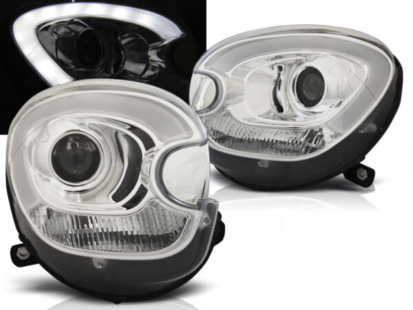 Frontlykter BMW MINI (Cooper) R60 R61 Countryman 10-16 Tube Lights Krom – bilde 1 av 2