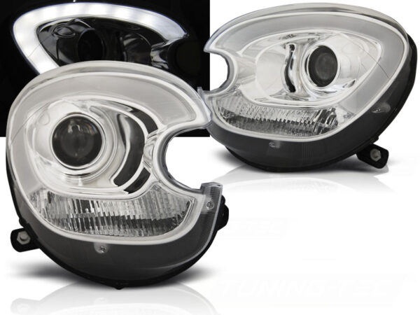 Frontlykter BMW MINI (Cooper) R60 R61 Countryman 10-16 Xenon Tube Lights Krom – bilde 1 av 2