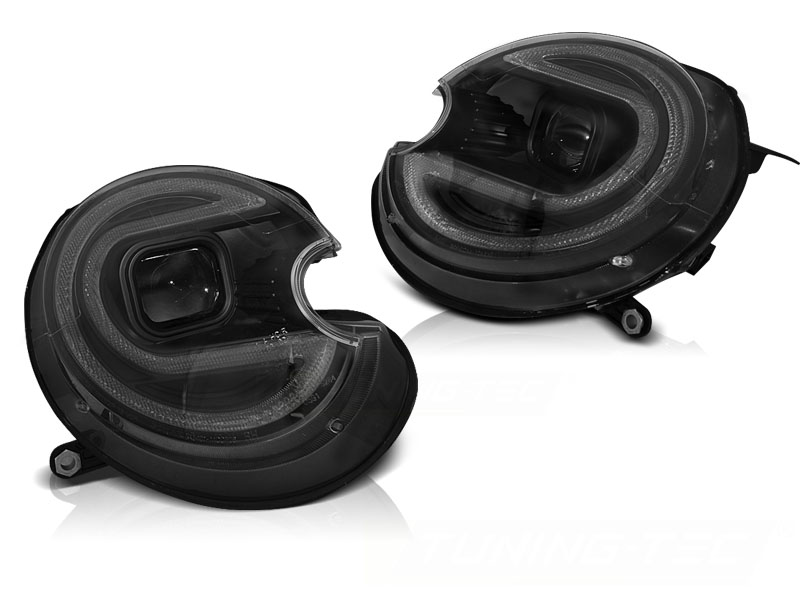 Frontlykter Led HID Bmw Mini (cooper) 06-14 Tube Lights Black - Bilde 2