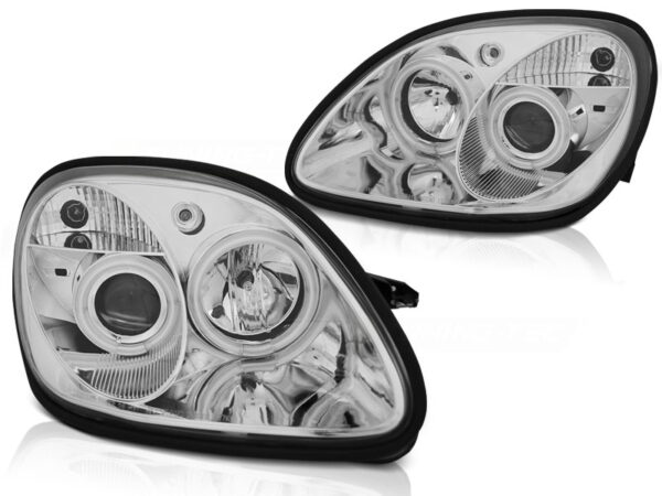 Frontlykter Mercedes R170 SLK 04.96-04 Angel Eyes Krom – bilde 2 av 2