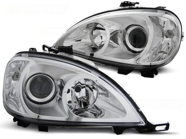 Frontlykter Mercedes W163 ML M-Class 03.98-08.01 Krom