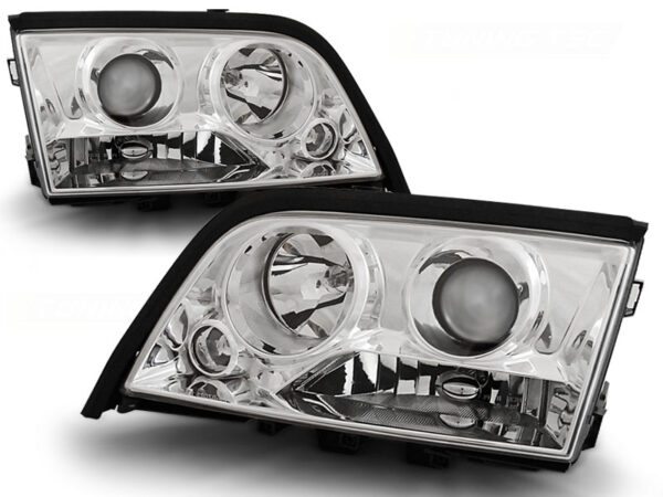 Frontlykter Mercedes W202 C-Class 06.93-06.00 Krom