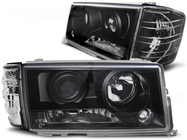 Frontlykter Mercedes W201/190 12.82-05.93 Svart