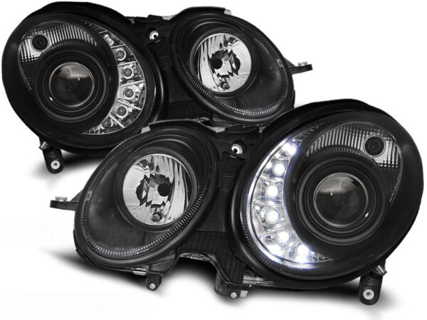 Frontlykter Mercedes W211 E-Class 03.02-04.06 Daylight Svart – bilde 2 av 2