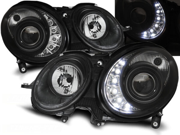 Frontlykter Mercedes W211 E-Class 03.02-04.06 Daylight Svart – bilde 1 av 2