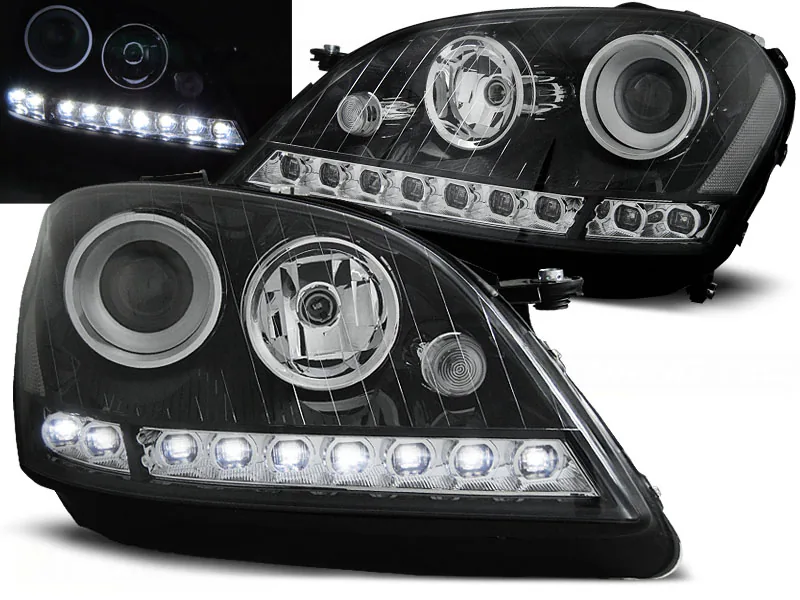 Frontlykter Mercedes W164 ML M-Klasse 05-07 Daylight Black