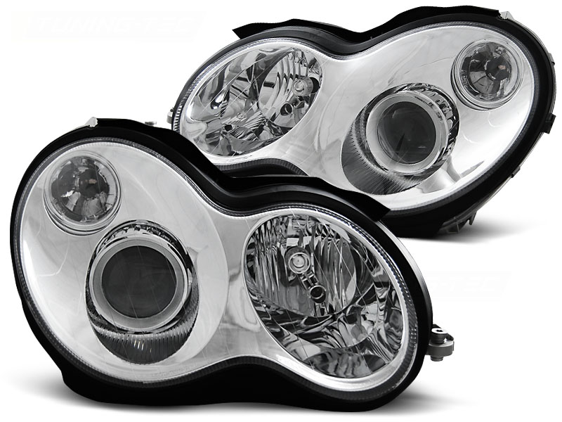 Frontlykter Mercedes W203 C-Klasse 07.00-03.04 Chrome