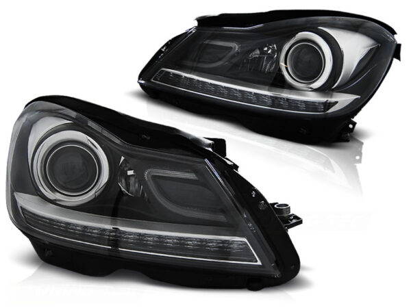 Frontlykter Mercedes W204 11-14 Svart – bilde 2 av 2