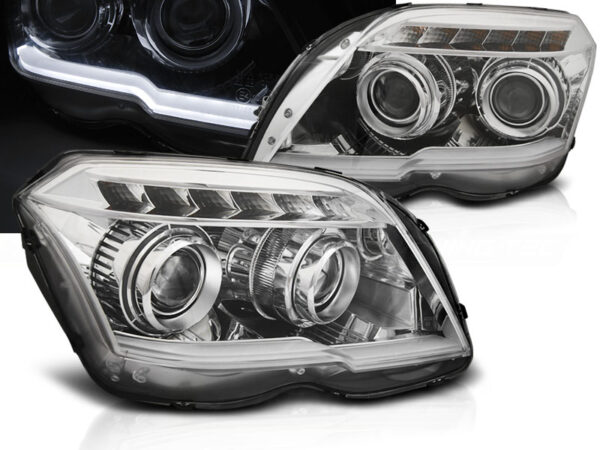 Frontlykter Mercedes GLK X204 06.08-08.12 Tube Lights Krom – bilde 1 av 2