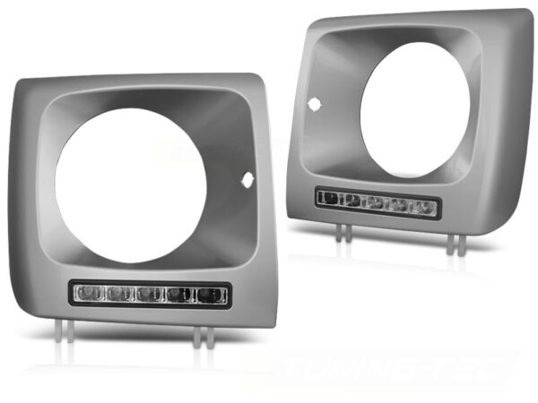 Frontlykter Mercedes W461,W463 01-12 LED DRL Sølv – bilde 2 av 2