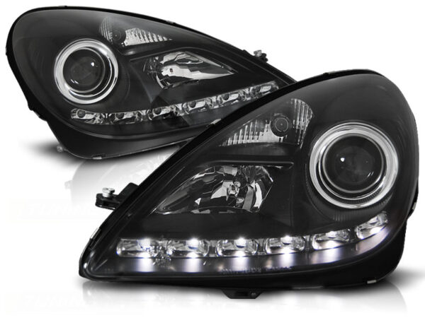 Frontlykter Mercedes R171 SLK 04-11 Xenon Daylight Svart – bilde 2 av 2