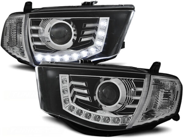 Frontlykter Mitsubishi L200 06-10 Daylight Svart – bilde 2 av 2