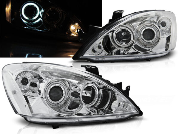 Frontlykter Mitsubishi Lancer 7 04-07 Angel Eyes Krom – bilde 1 av 2