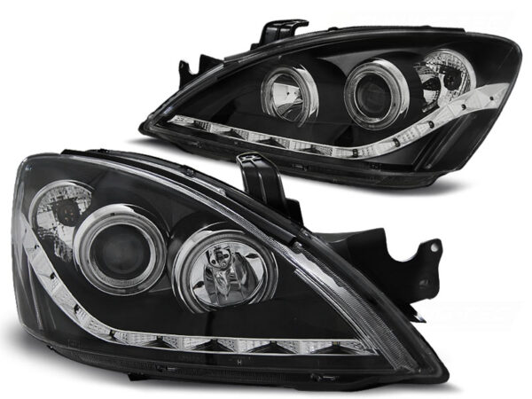 Frontlykter Mitsubishi Lancer 7 04-07 Daylight Svart – bilde 2 av 2