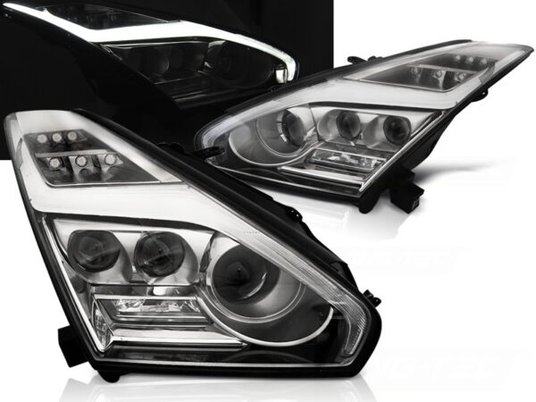 Frontlykter Nissan GT-R 08-11.13 LED Krom – bilde 1 av 2