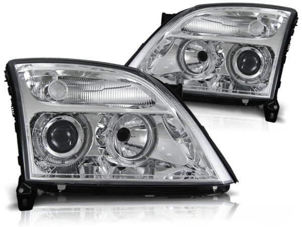 Frontlykter Opel Vectra C 04.02-08.05 Angel Eyes Krom – bilde 2 av 2