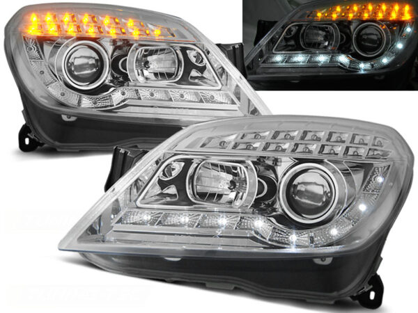 Frontlykter Opel Astra H 03.04-10 Daylight Krom – bilde 1 av 2