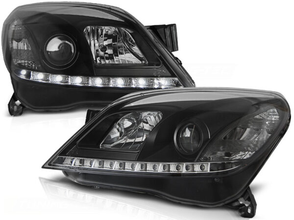 Frontlykter Opel Astra H 03.04-09 Daylight Svart – bilde 2 av 2