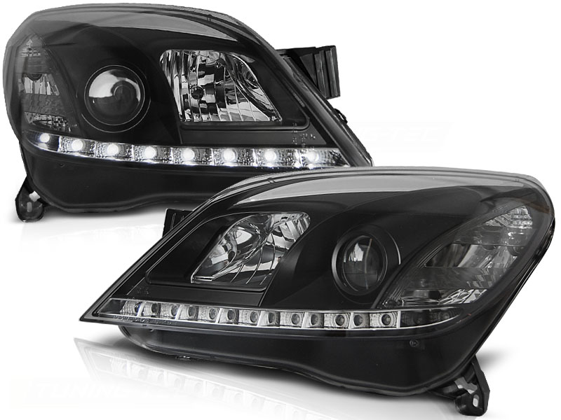Frontlykter Opel Astra 03.04-09 Daylight Black - Bilde 2