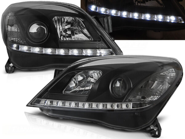 Frontlykter Opel Astra H 03.04-09 Daylight Svart – bilde 1 av 2
