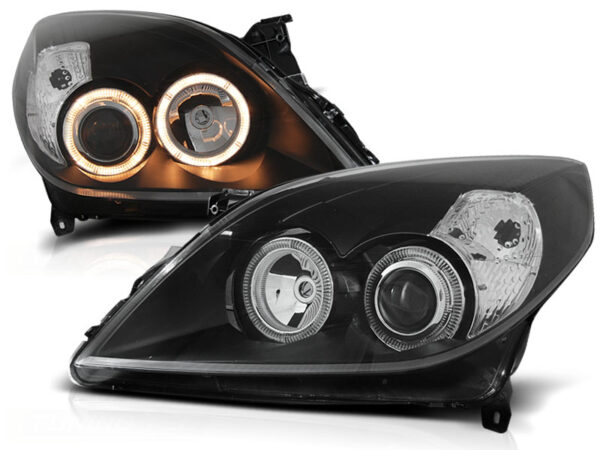 Frontlykter Opel Vectra C 09.05-08 Angel Eyes Svart – bilde 2 av 2