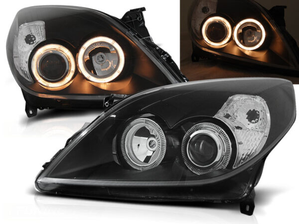 Frontlykter Opel Vectra C 09.05-08 Angel Eyes Svart – bilde 1 av 2
