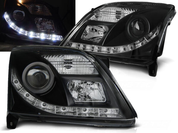 Frontlykter Opel Vectra C 04.02-08.05 Daylight Svart – bilde 1 av 2