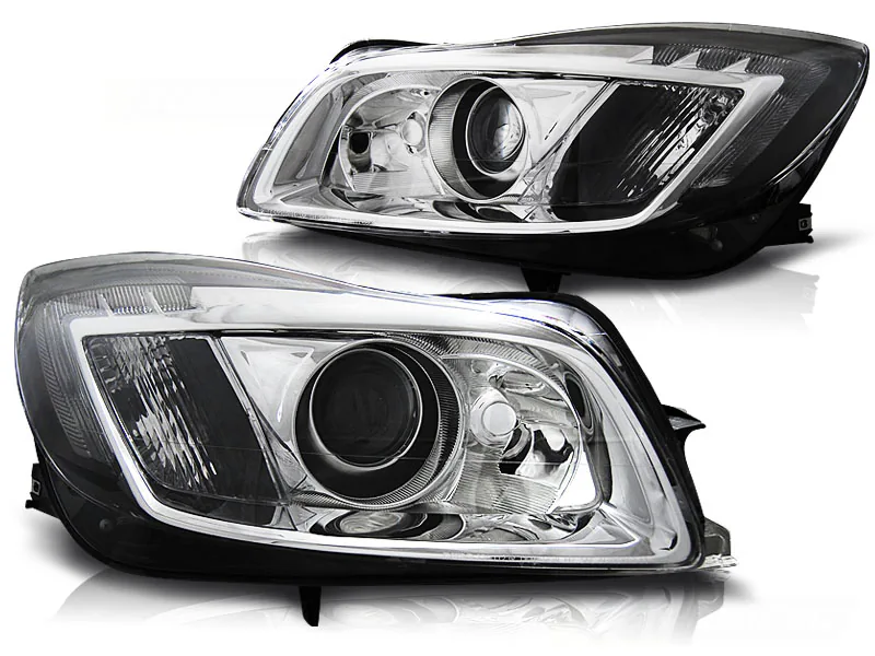 Frontlykter Opel Insignia 08-12 Chrome TRU Drl - Bilde 2