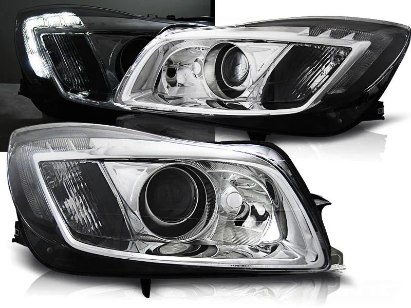 Frontlykter Opel Insignia 08-12 Chrome TRU Drl