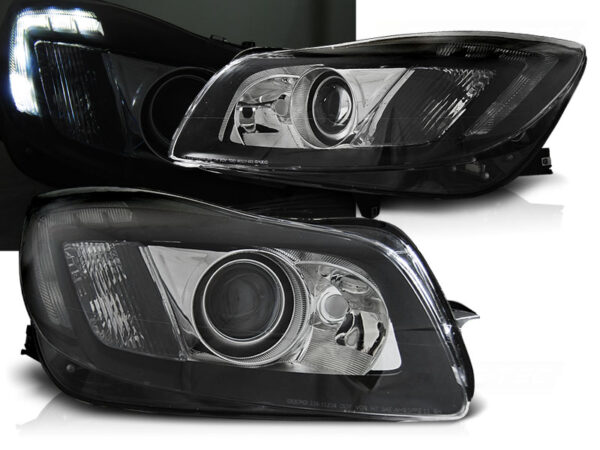 Frontlykter Opel Insignia 08-12 Svart TRU DRL – bilde 1 av 2