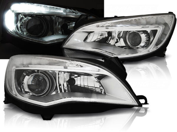 Frontlykter Opel Astra J 10-12 Krom TRU DRL – bilde 1 av 2