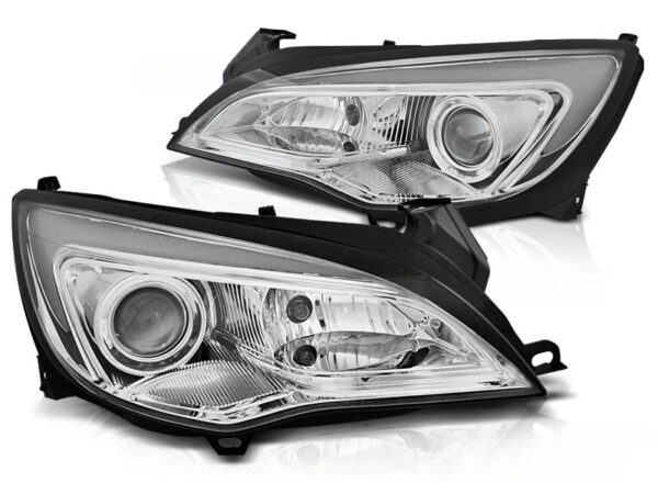 Frontlykter Opel Astra J 10-15 Tube Lights Krom – bilde 2 av 2