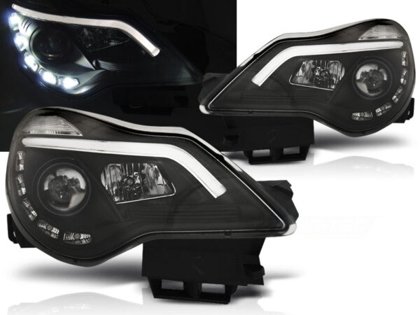 Frontlykter Opel Corsa D 11-14 DRL Svart – uten AFS – bilde 1 av 2