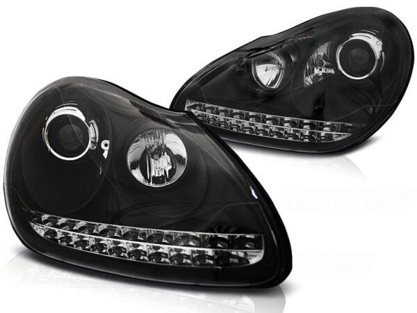 Frontlykter Porsche Cayenne 02-06 Xenon Daylight Svart – bilde 2 av 2