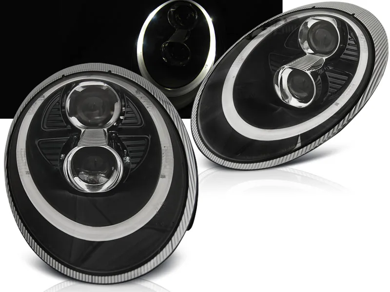 Frontlykter Porsche 911 (997) 04-09 Xenon Tube Light Black