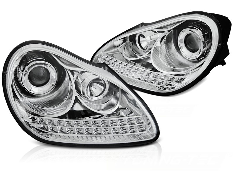 Frontlykter Porsche Cayenne 02-06 Daylight Chrome HID Xenon - Bilde 2