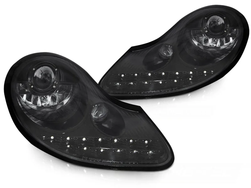 Frontlykter Porsche Boxster 96-04 / 911 996 Daylight ALL Blank Black - Bilde 2