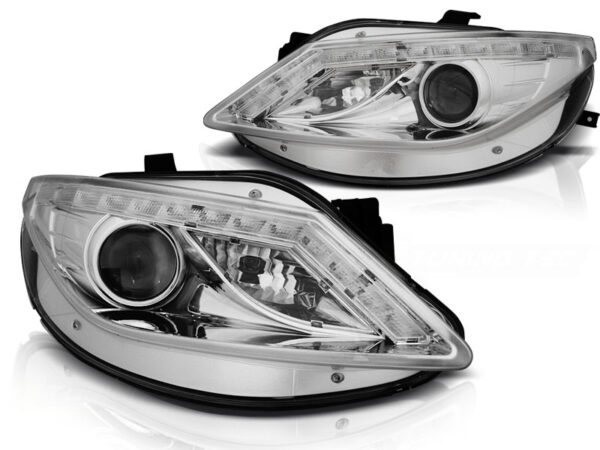 Frontlykter Seat Ibiza 6J 06.08-12 Daylight Krom With LED Blinklys – bilde 2 av 2