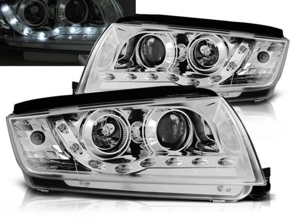 Frontlykter Skoda Fabia 12.99-08 Daylight Krom – bilde 1 av 2