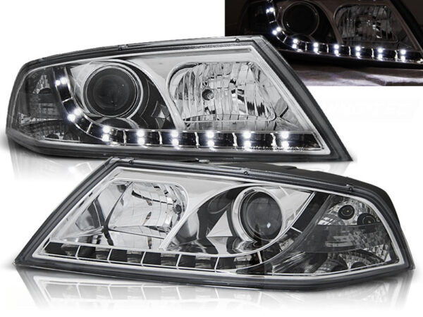 Frontlykter Skoda Octavia 2 03.04-08 Daylight Krom – bilde 1 av 2