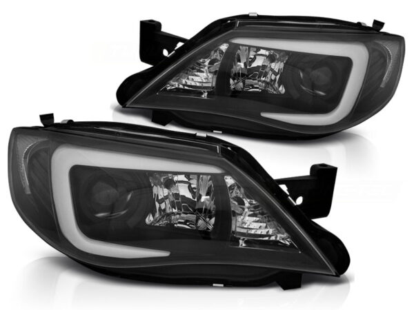 Frontlykter Subaru Impreza III Gh Ge 07-12 Tube Svart – bilde 2 av 2