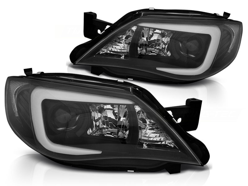 Frontlykter Subaru Impreza III GH 07-12 Tube LightsSort - Bilde 2