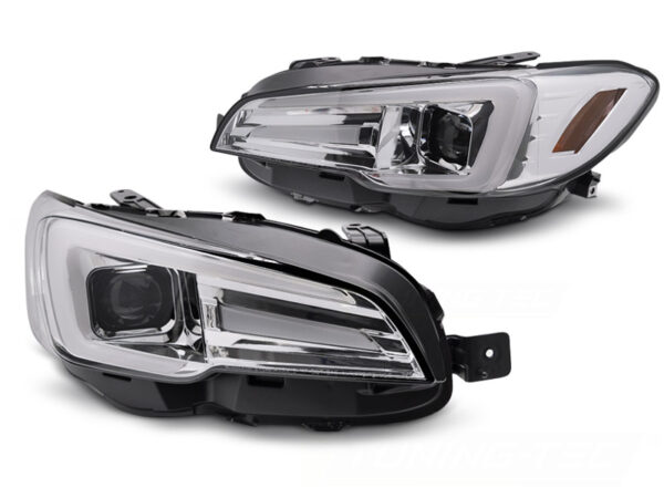 Frontlykter Subaru WRX 14-22 LED DRL Krom – for halogen – bilde 2 av 2