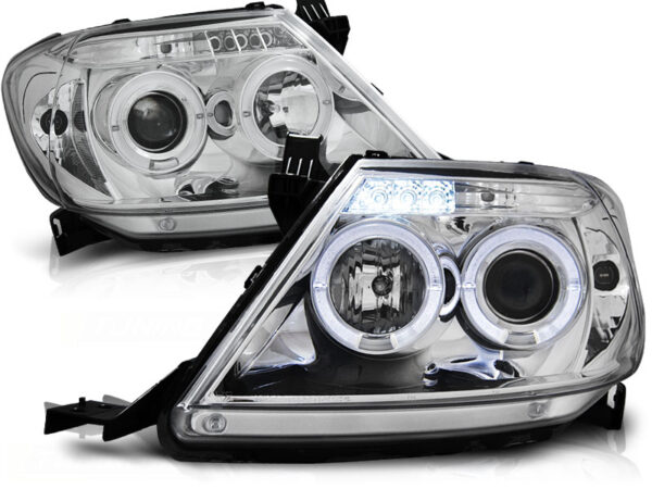 Frontlykter Toyota Hilux 05-11 Angel Eyes Krom – bilde 2 av 2
