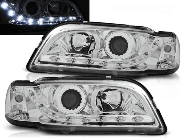 Frontlykter Volvo S40/V40 02.96-04.00 Daylight Krom – bilde 1 av 2