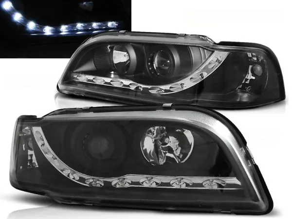 Frontlykter Volvo S40/V40 02.96-04.00 Daylight Svart – bilde 1 av 2